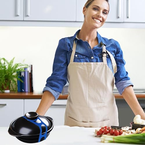 2Pcs Crock Pot Lid Elastic Silicone St Universal Lid Secu St Lid St for Casserole Dishes Pots Pans the Our Lid Secu St Must-have Kitchen It Scalding