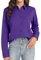 J.VER Damen Blusenshirt Elegant Festlich Langarm Oberteile Klassische Bluse Regular Fit Lady Work Office, Lila, XL