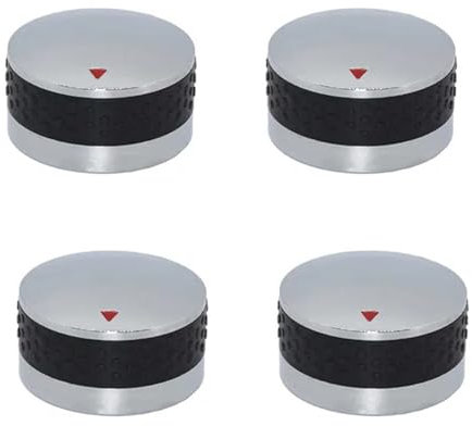 LCKKJHG Gas-Kochknopf 4PCS Gas Grill Control Knöpfe Ersatz Nicht-Slip Silikon Ring Drehschalter Fit BBQ Gas Grill for Ofen Herd Runde Zubehör FüR BacköFen, Gasherd, Herde(50mm)