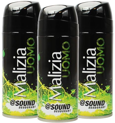 Malizia Uomo Parfum d'Intesa Deodorant Spray 150 ml – Eau de Toilette für Männer, intensiver und langanhaltender Duft, Frische für den ganzen Tag (Sound 3 Einheiten)