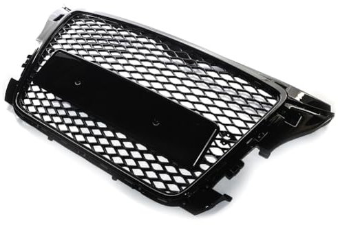 SIKUAI 1Pc 8P0853651M Rejilla de radiador de parachoques delantero Rejilla de malla ABS Plástico Negro para A3 S3 8P 2008-2012
