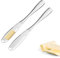 Westmark Buttermesser- & Dekoriermesser, 2 Stk. – Messer mit Wellenschliff & Schlitz-Struktur für Butterlocken, Garnieren, Schneiden – Silber, 15 cm