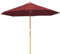 CWCQGH Sombrillas de Patio de 2,7 m/9 pies, sombrillas de Mesa para Exteriores y sombrillas de jardín con mástil de Madera, para terraza, Patio, Piscina y Playa.,Green，Red-A