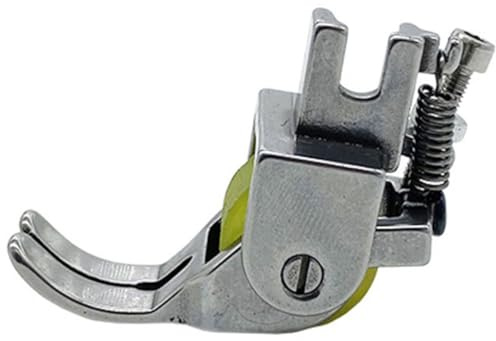 Pied à Rouleau pour Machine à Coudre, Cuir et Tissus Épais, Réglable | Acier Argenté, Couture Plate et Projets Diy, pour Plusieurs Couches, Accessoire Pratique