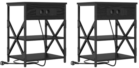 vidaXL Modern Bedside Table with Storage for Your Bedroom, Contemporary Style, Practical and Simple.