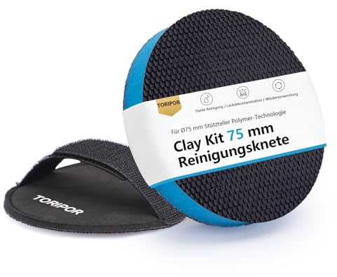 Clay Disc Set di spugna per la pulizia con tampone di argilla – Clay Bar di ricambio con estrema forza pulente – Impasto per la pulizia dell'auto, plastilina per la vernice dell'auto, plastilina per