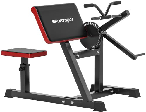Soozier 2-in-1 Bizeps-Preacher-Curl-Bank, Preacher-Curl-Maschine | Verstellbarer Sitz, Ellenbogenpolster, Scheibenbelastung, Heim-Fitnessstudio