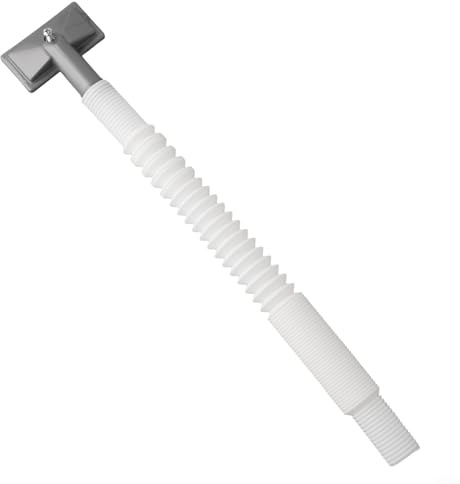 Tuyau de trop-plein d'évier avec tuyau flexible, longueur 230 à 530 mm, diamètre intérieur 21,5 mm, gris SUS304 + PP + PVC pour drainage de cuisine