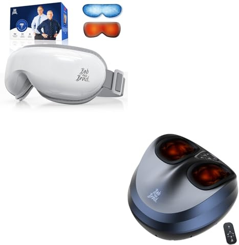 Bob and Brad EyeOasis 3 - Augenmassagegerät Weiß mit Wärme und Kälte und Fußmassagegerät