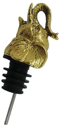 ROMISBABA Wine Pourer and Bottle Stopper for Wine Pouring Alloy Elephant Shaped with Lightweight Design and Functional Suitable for Home and Party Use