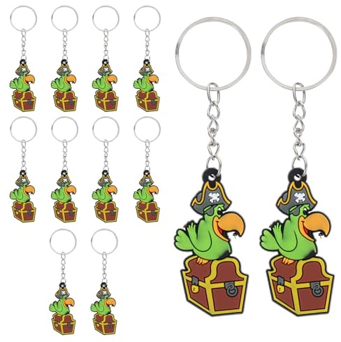 OATIPHO Portachiavi Pappagallo Pirata 12 Pezzi in PVC Gadget Divertente per Regalo alle Feste Pirata