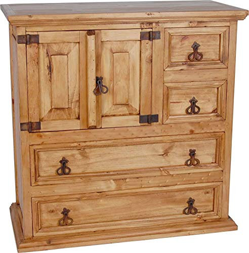 MiaMöbel Kommode Mexico Möbel 88x92x41 cm Landhausstil Massivholz Pinie Honig