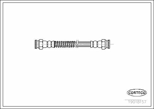 Corteco 19018157 Bremsschlauch hinten rechts innen | 19018157 Kompatibel mit 205 I (741A/C),205 I Cabriolet (741B, 20D),205 II (20A/C),309 I (10C, 10A),309 II (3C, 3A)