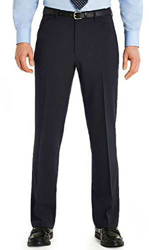 Farah Men's Frogmouth Pocket Trouser Stylish & Versatile Formal Pants Navy 42W / 33L