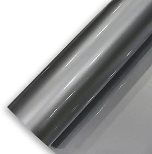 Könighaus (8,68€/m2) Silber Glanz Autofolie 100 x 152 cm blasenfrei mit Anleitung