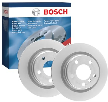 Bosch BD1633 Brake Disc Set - 300 mm - Rear Axle - 1 Set of 2 Discs | Vented High-Carbon Discs - ECE-R90 Certified - Improved Cooling, Reduced Brake Fade, Corrosion Protection