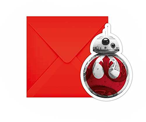 Star Wars Party Invitations The Last Jedi Birthday Invites & Envelopes Birthday Supplies, Pack of 6
