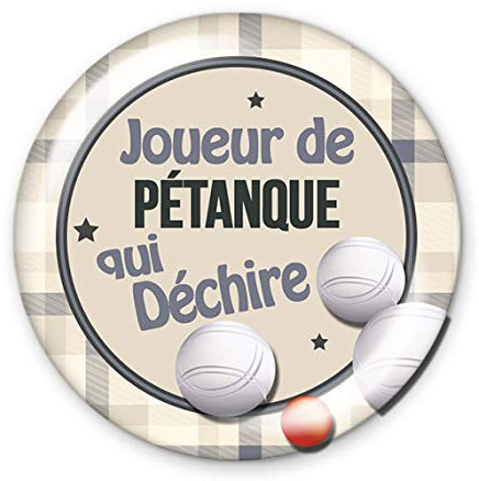 COLLEEN ILLUSTRATIONS Décapsuleur porte-clés 56mm Joueur de pétanque qui déchire