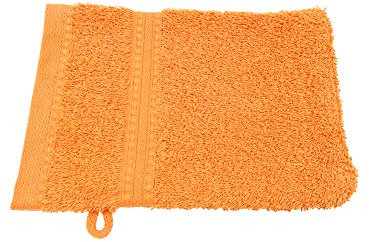 Julie Julsen® Bio Waschhandschuhe in 32 Farben erhältlich weich und saugstark Orange 15x21 cm