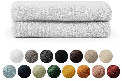 Blumtal Premium Frottier Handtücher Set 2 teilig 100% Baumwolle - Oeko-TEX zertifiziertes Towel 2X (50x100 cm) - Ultra saugstarkes Frottiertücher Set waschbar °60 - Handtücher Weiß