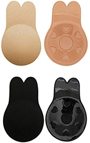 Dodoing Invisible Bra Adhesive Strapless Push Up Backless Lift Nippleless Covers Rabbit Breast Pasties