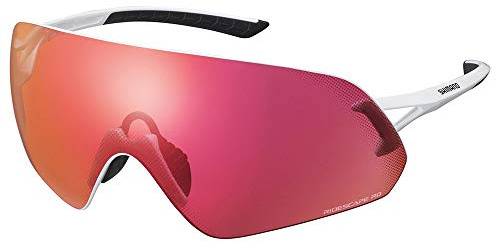 SHIMANO Uni-Brille für Erwachsene, Weiß mit Ridescape (Weiß), One size