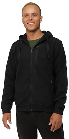 DANISH ENDURANCE Giacca Termica in Pile, Felpa Calda e Traspirante per Sci, Trekking, da Uomo, Nero, 3XL