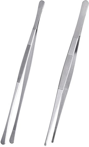 HONSHEN Lot de 2 pinces à épiler en acier inoxydable de haute qualité 30,5 cm pour la cuisine, le barbecue, la viande