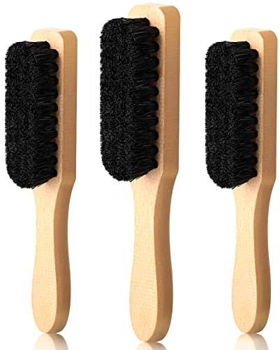 3 Pcs Laundry Stain Brush Soft Bristle Brush Velvet Furniture with Wooden Handle Stain Tool for Household Cleaning Carpet Furniture Laundry Supplies
