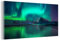 MuchoWow Glasbild Glasfoto Wandbild Bilder Deko 40x20 cm Nordlichter - Berge - Norwegen