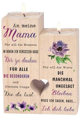 Muttertagsgeschenke für Mama, Kerzenständer - Mama Geschenk von Tochter Sohn, Geburtstagsgeschenk für Mamas, Geschenke Mamas Geburtstag, Beste Mutter Geschenk
