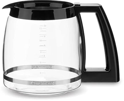 Cuisinart 12 Cup Clear Modern Glass Carafe Replacement for DCC-1500 Coffee Maker