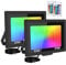 RIGIDON 2x 50W RGB LED Strahler Mit Fernbedienung, 5000LM RGBW Farbwechsel Flutlicht, 16 Farben 4 Modi Dimmbar Fluter Lampe Für Party Garten Baum Landschaft, Disco Feiern, Außen Wasserdicht IP66