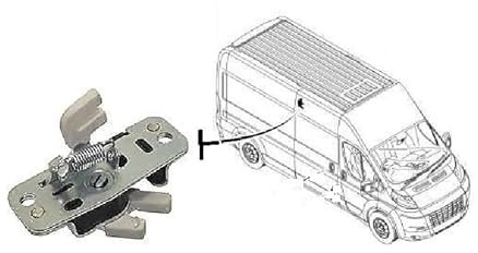 Generico SERRATURA DESTRA PORTA LATERALE SCORREVOLE COMPATIBILE CON Citroen Jumper FIAT Ducato Peugeot 1335777080 1349983080
