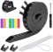 DAOKAI R18 Tamaño interno 10X15 mm Cable de cadena de arrastre de portador flexible Cable 1M / 39.3 in Longitud Plástico seguro Tipo abierto negro, para fresadora CNC e impresora 3D