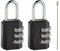 Cadenas à combinaison à 3 chiffres, cadenas avec mot de passe, cadenas à combinaison, cadenas étanche, serrure à combinaison, code serrures pour armoire, avec porte-clés, 2 pièces