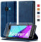 Handyhülle für Samsung Galaxy Xcover 4 / 4s Hülle Leder [Mit Schutzfolie] für Samsung Galaxy Xcover 4 Hülle Klappbar Leder Flip Wallet Stoßfeste Case Schutzhülle Klapphülle für Samsung Xcover 4s Hülle