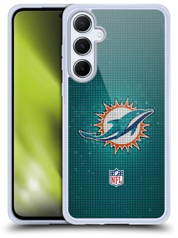 Head Case Designs Offizielle NFL LED Miami Dolphins Artwork Gel Handyhülle Hülle [Militärischer Schutzgrad] Kompatibel mit Samsung Galaxy A55 5G