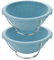 Zenker 9939050 Lot de 2 moules demi sphère pour ballon de foot, moule à gâteau demi sphère, moule robe de princesse, Silicone, Bleu, 18 x 9 cm