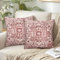 Dorunfeey 2er Set Kissenhülle Ethno 45x45 cm Rot Kissenbezug Leinen Orientalische Indische Türkischer Antiker Kissenbezüge Moderne Herbst Kissen Bezüge Kopfkissenbezug für Wohnzimmer Schlafzimmer
