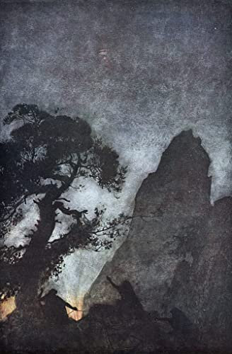 IPLUPJDY Kunstdruck Leinwand Bilder Moderne Druck Leinwand Malerei Die drei nornen von arthur rackham Leinwanddruck Malerei für Wanddekoration 60x90cm
