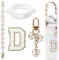 Cute Letter Charms Set Compatible with 24oz 32oz 40oz Owala Water Bottle, Owala Kids, Owala Coffee Tumbler, Owala FreeSip, Includes Handle Strap, for Owala Accessories and, mixture