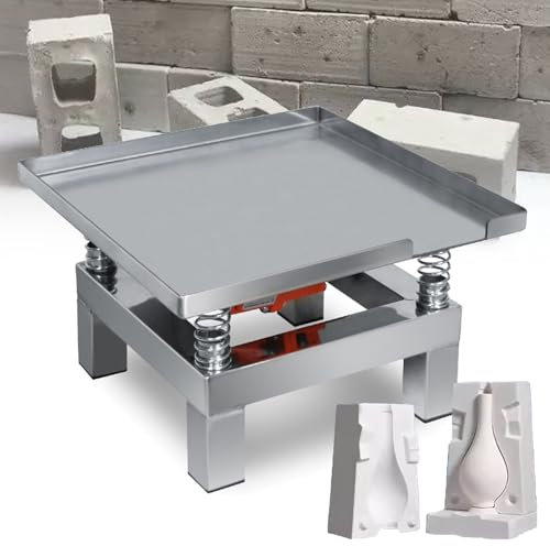 VNATWGOO Table Vibrante pour BéTon 350 X 350 Mm, Banc D'Essai De Vibration, Petite Mini Table Vibrante en Acier Inoxydable, pour Laboratoire, EntrepôT, Atelier,220V