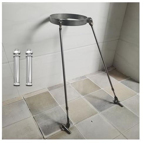 Generisch Kaminstützset aus Edelstahl – 120 cm (47,2 Zoll) verstellbare Dach- und Wandmontage, Abnehmbarer Fuß, robuste Ofenrohrstütze, inklusive Schrauben (Bügeldurchmesser: 12,5 cm/4,9 Zoll)