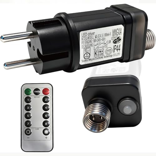 Lichterkette Netzteil – 4.5V LED Netzteil für 20~750LEDs Lichterketten, IP44 Wasserdicht mit 8 Lichtmodi, Niederspannungs-LED-Adapter für Weihnachtsbaumlichter und Halloween Deko, Praktischer Lichterk