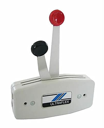 Ultraflex 58639 B47 Schaltkasten mit zwei Hebeln, hellgrau