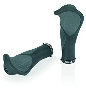 XLC Unisex – Erwachsene Griffe Ergonomic GR-S22, Schwarz, Grau, One Size