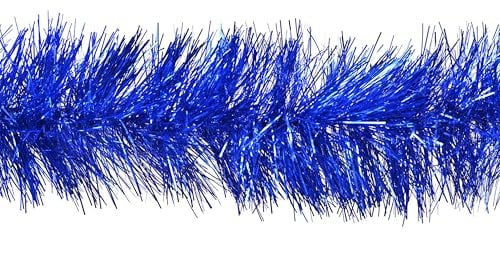 Creativery Weihnachtsgirlande 10cm x 3m - Lametta Girlande für Weihnachtsbaum - Butterfly Weihnachtsgirlande Lametta 10cm x 3 Meter Lamettagirlande Baumgirlande Christbaumdeko Farbauswahl: blau