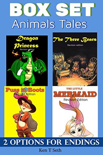 Tales for Kids : Animals Tales Box Set: (Dragon Princess, The Three Bears, Puss in Boots, The Little Mermaid) (Early readers / bedtime reading for kids Book 30)