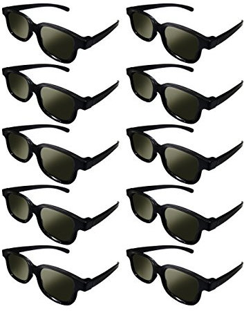 RealD Technologie 3D Polarisierte Brille für TV / Filme / Kino / HD 10 Stück